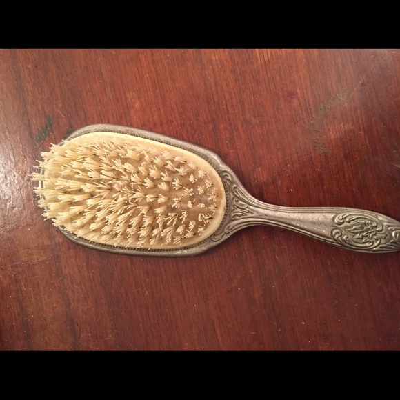 Accessories - Victorian Antique Silver plated hair brush